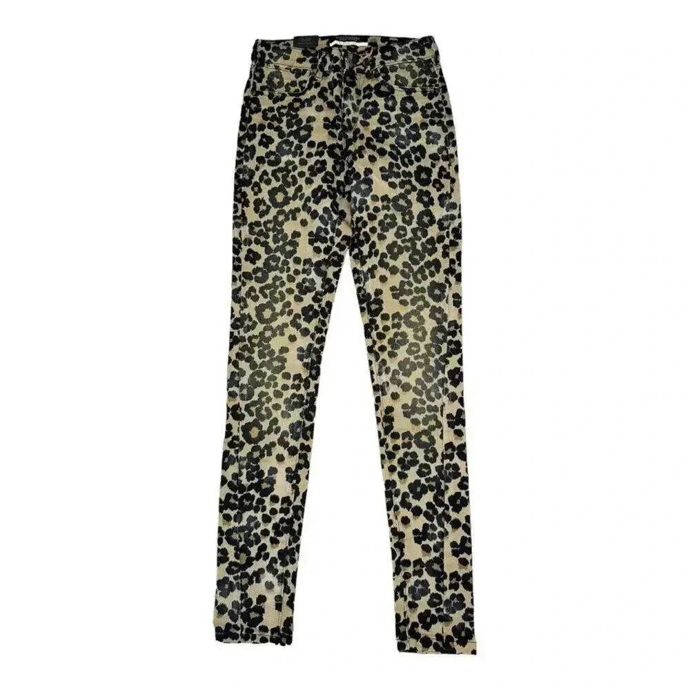 NEW Scotch & Soda Women’s Size 25/32 Leopard La Bohémienne Mid Rise Skinny NWT